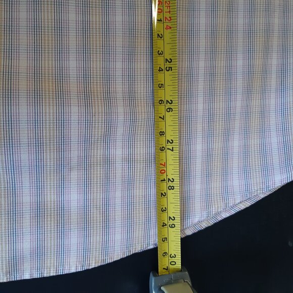 ENRO SZ M Plaid SS Men's Button Down Shirt 100% Cotton Poplin Non-Iron - Picture 10 of 11